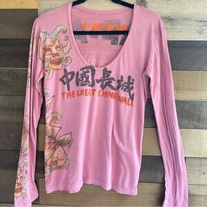 The Great China Wall JAP-AM Koi Fish Long Sleeve T